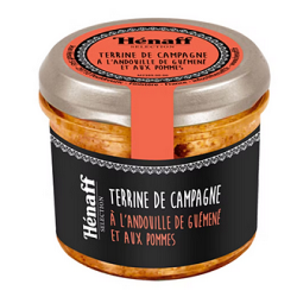 Henaff -Campagne - de Guemene  -  Äpfeln - Terrine - Mousse - Pate - Rillettes - Bretagne - franzoesische Spezialitaet - franzoesische Feinkost - franzoesische Delikatesse